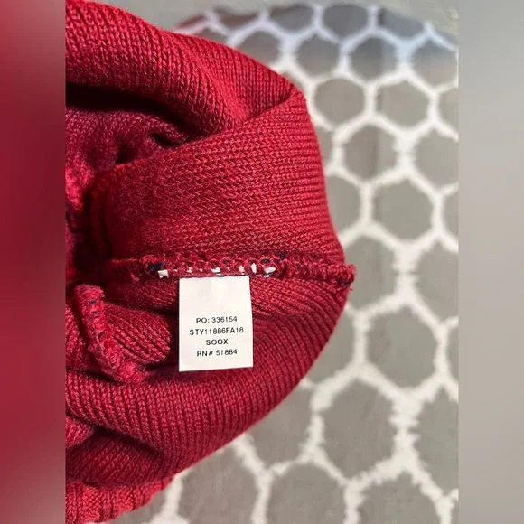 Patagonia Beanie Powder Flake Navy Red Snowflake One Size Unisex activewear ski - Picture 4 of 4